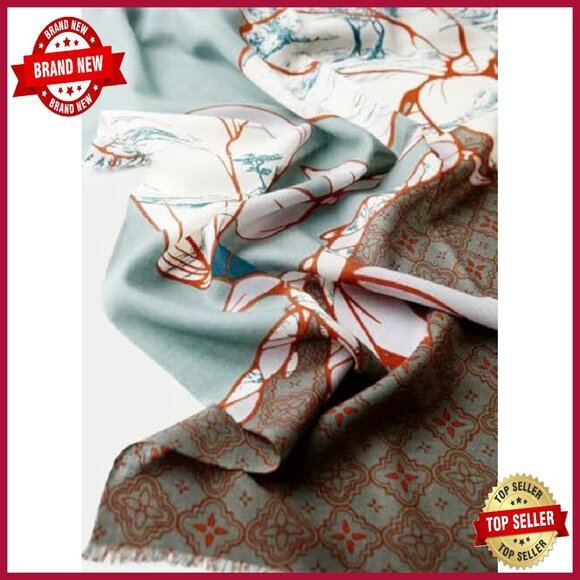 Luxury Cashmere-Soft Merino Wool Shawl Wrap Scarf Lightweight Travel - Picture 3 of 8